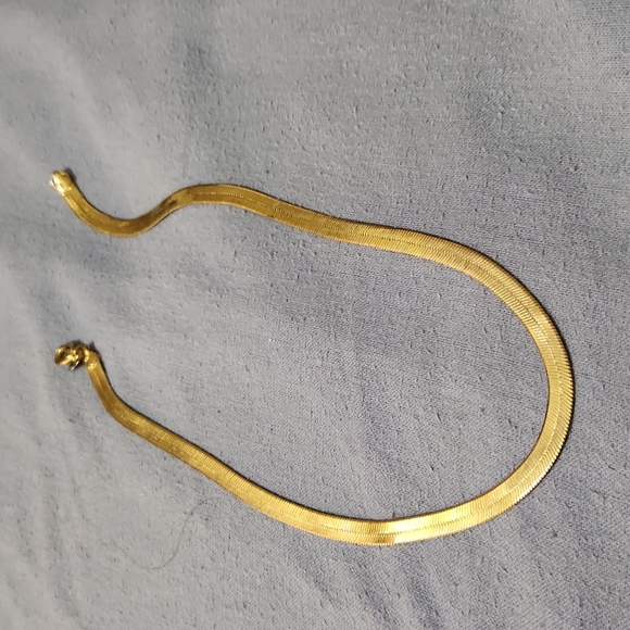 M L Jewelry Vintage Gold Tone Herring Bone Necklace Poshmark